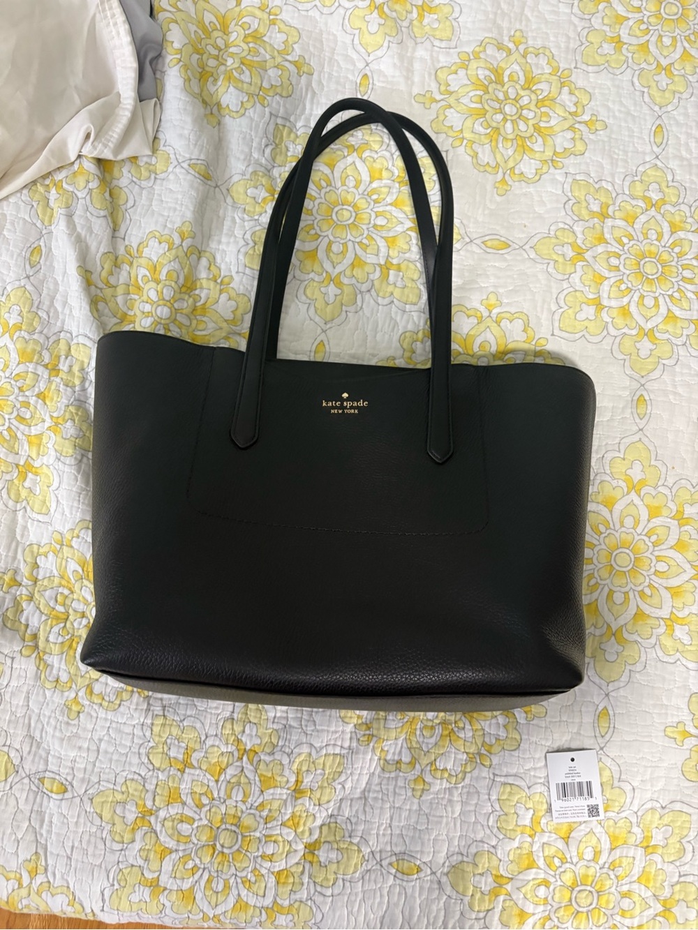 kate spade Black Pebbled Leather Cece Tote
